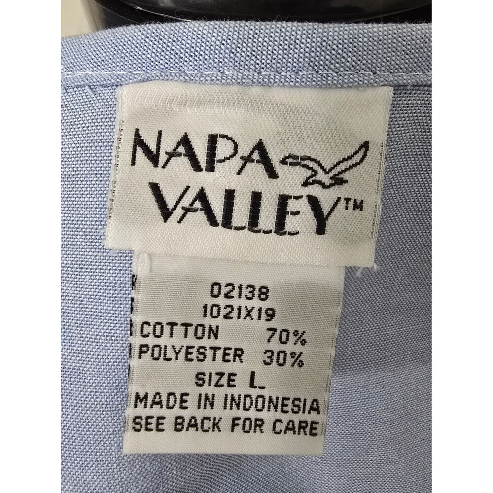 VTG Napa Valley Pastel Floral Blue Two Piece Set Size Large Pants Vest Grandma - Picture 9 of 12
